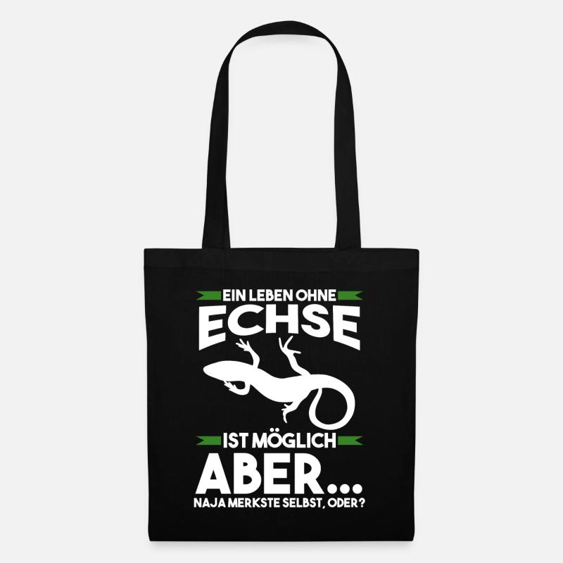Terrarium Echse Echsen - Stoffbeutel - Schwarz