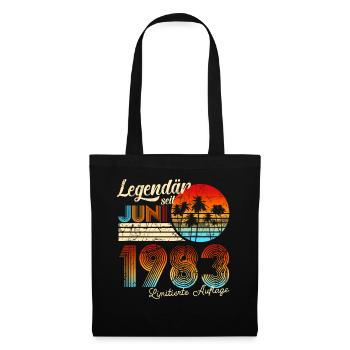 40e anniversaire Man 40 Légendaire depuis juin 1983 - Sac en tissu - noir - Devant