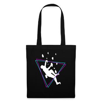 Climber Mountaineer Climbing Wall Retro Gift - Tote Bag - black - Front