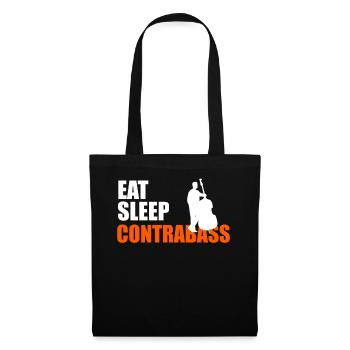 EAT. SLEEP. CONTRABASS. REPEAT. - Tote Bag - black - Front