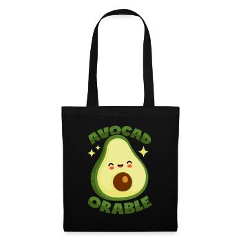 Avocado Wortspiel - Stoffbeutel - Schwarz - Vorne