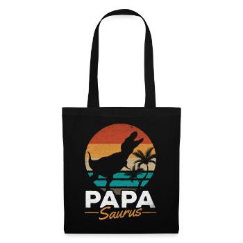 PapaSaurus Rex Daddy Dinosaur Matching Family - Tote Bag - black - Front
