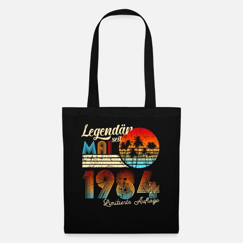 Geburtstag Mann Legendär Seit Mai 1984 - Stoffbeutel - Schwarz