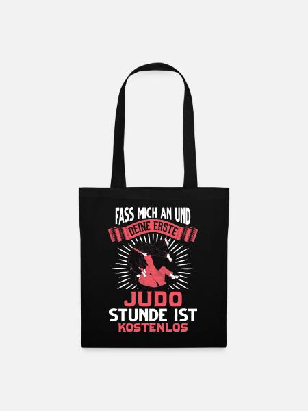 Judo lustiger Spruch Judokämpfer Kampfsport Sportl - Stoffbeutel - Schwarz
