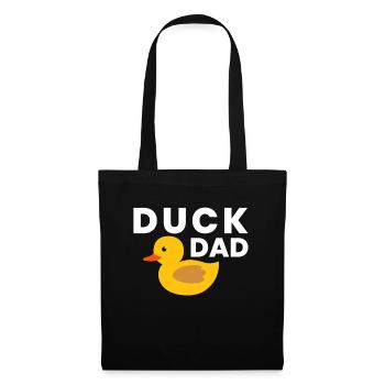 Canard Papa Cadeau Caoutchouc Canard Père Papa - Sac en tissu - noir - Devant