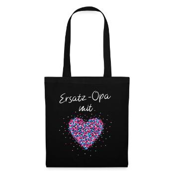 Ersatzopa Opa Opi Grossvater Geschenk - Stoffbeutel - Schwarz - Vorne