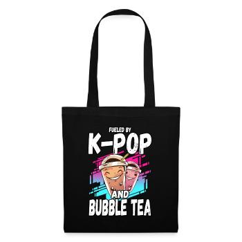 Drôle alimenté par la K-pop et le bubble tea Oppa South - Sac en tissu - noir - Devant