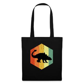 Distressed Ankylosaurus Ankylosaurus Hexagon - Tote Bag - black - Front