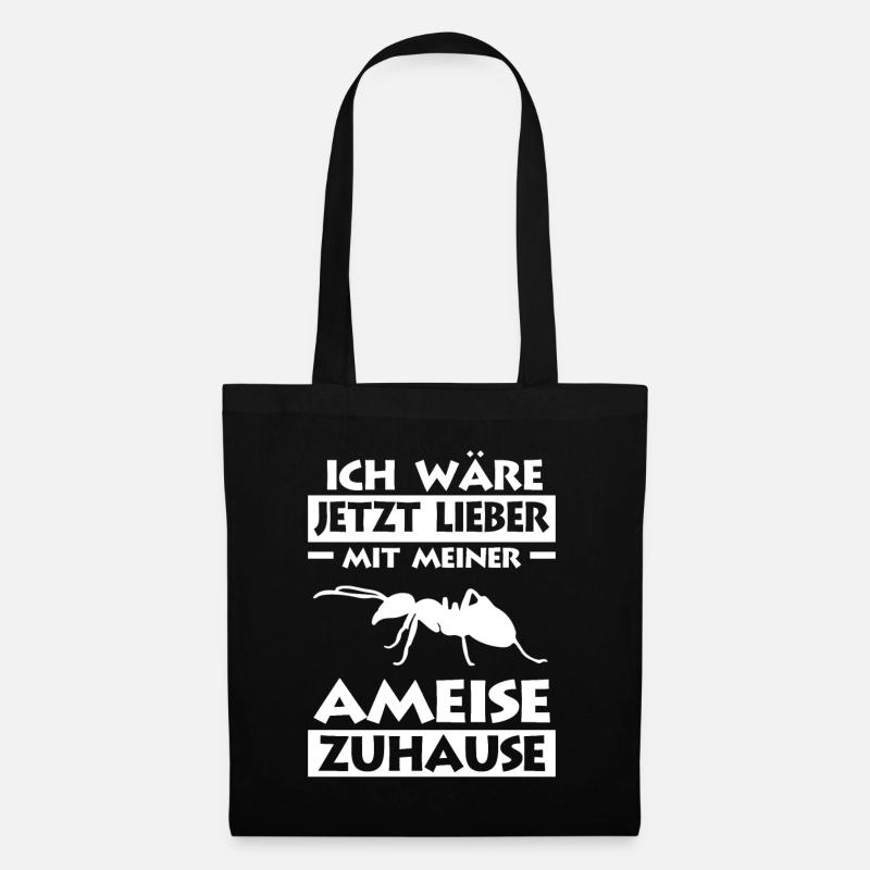 Ameise Ameisen - Stoffbeutel - Schwarz