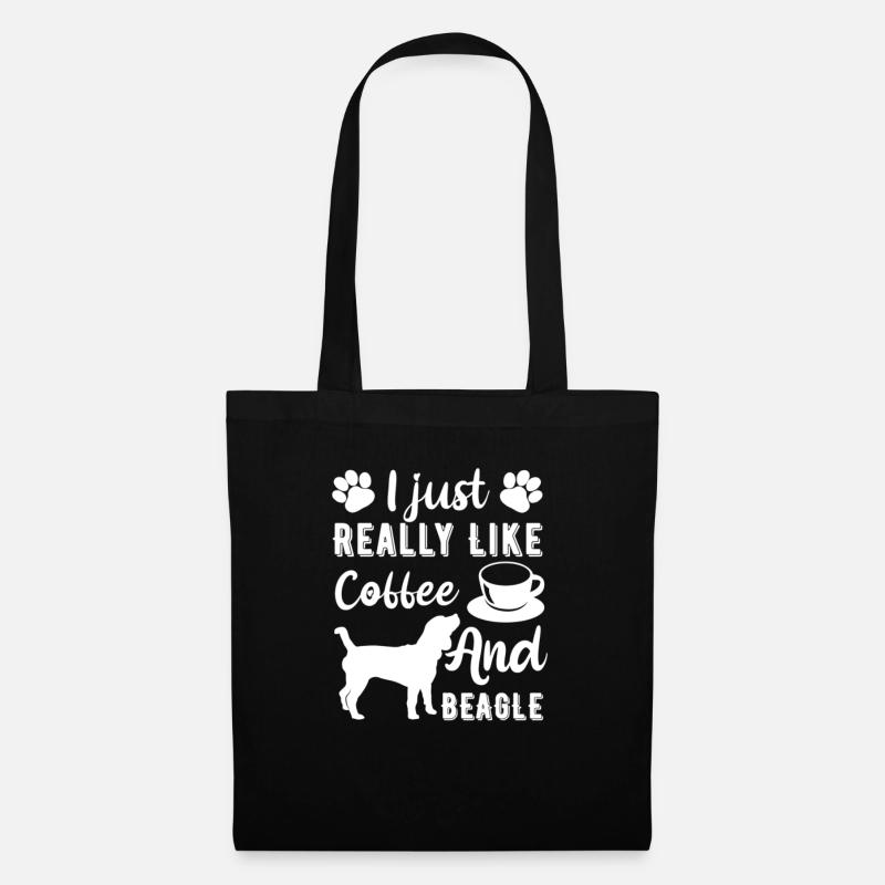 Beagle Beagle Chien Beagle Chiot Beagle Propriétaire - Sac en tissu - noir