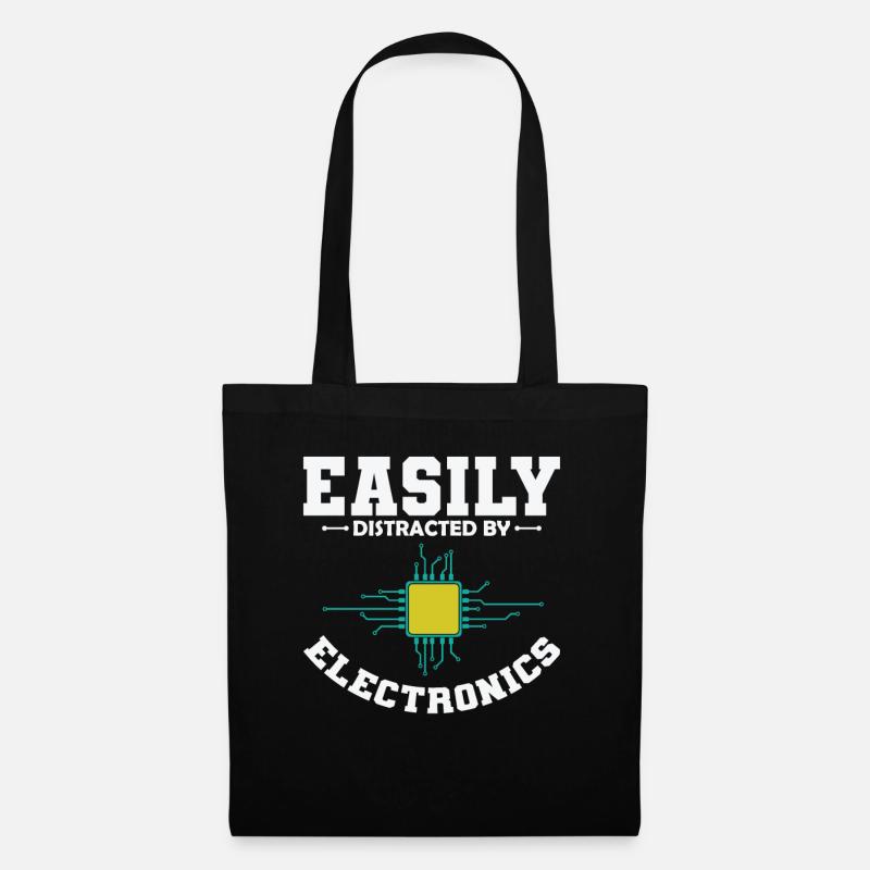 Easily Distracted By Electronics Beruf - Stoffbeutel - Schwarz