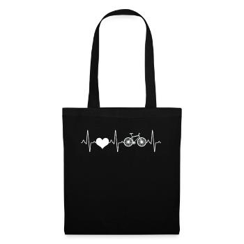 Bicycle Heartbeat - Tote Bag - black - Front