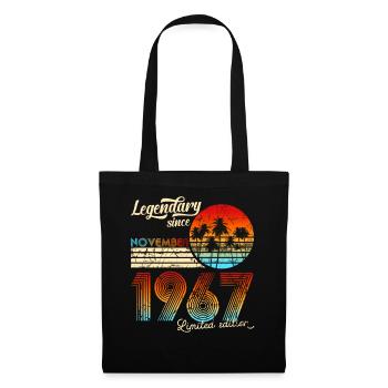 Birthday Legendary Since November 1966 Gift - Stoffbeutel - Schwarz - Vorne