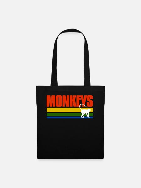 Monkeys Vintage Tee - Stoffbeutel - Schwarz