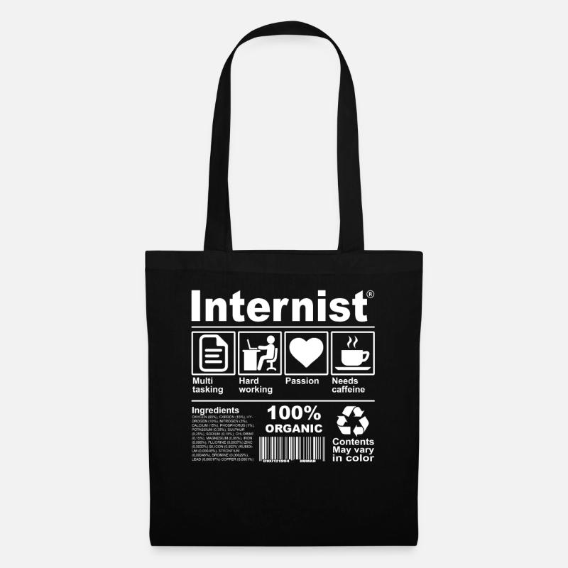 Internist - Stoffbeutel - Schwarz