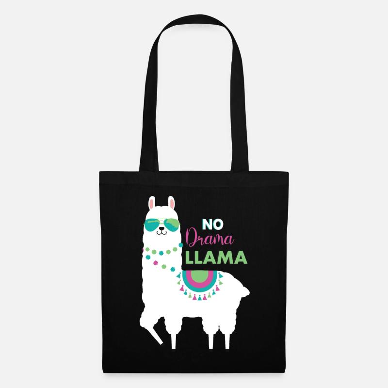 Lama - Stoffbeutel - Schwarz