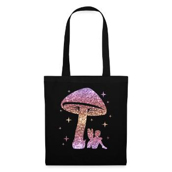 Glitter Fée Elfe Conte de Fées Dames Fille Cadeau - Sac en tissu - noir - Devant