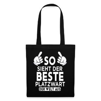 Platzwart Spruch - Stoffbeutel - Schwarz - Vorne