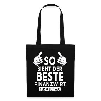 Finanzwirt Spruch - Stoffbeutel - Schwarz - Vorne