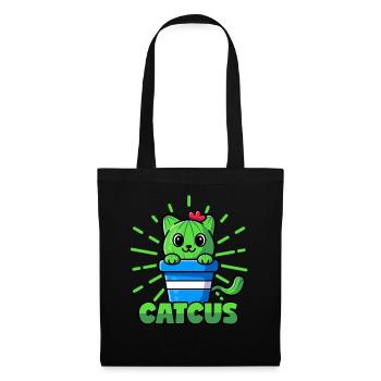 Cats Cactus Pun Catcus - Tote Bag - black - Front