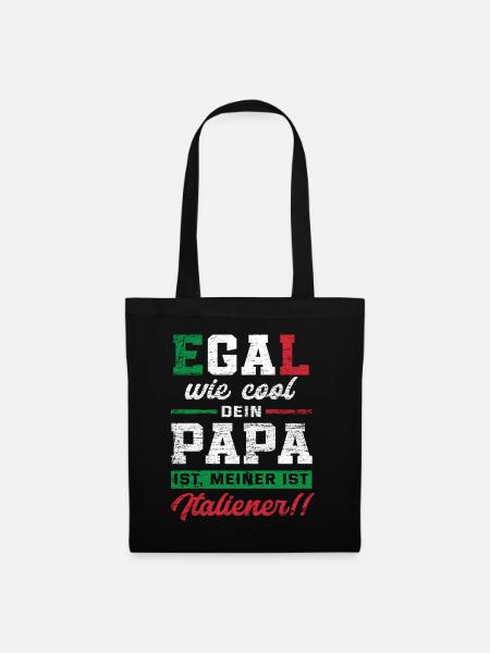 Italien Papa Italiener - Stoffbeutel - Schwarz