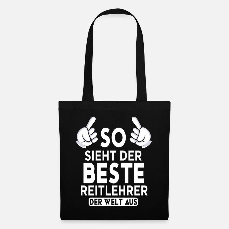 Reitlehrer Spruch - Stoffbeutel - Schwarz