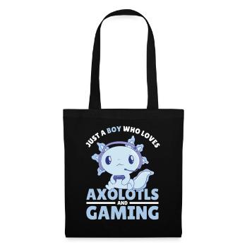 Juste un garçon qui aime l’axolotl et les jeux - Sac en tissu - noir - Devant