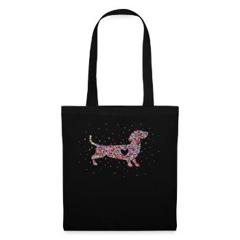 Teckel Chien Teckel Propriétaire de chien - Sac en tissu - noir - Devant