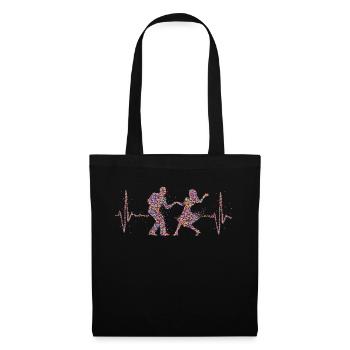 Couple Danse Danse Couple Heartbeat - Sac en tissu - noir - Devant