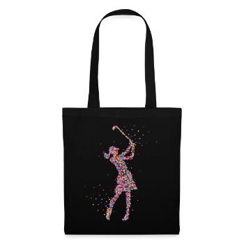 Golf Golfer Golf Course - Sac en tissu - noir - Devant