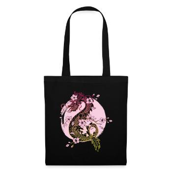 Japanese Dragon Cherry Blossoms Sakura Dragon - Tote Bag - black - Front