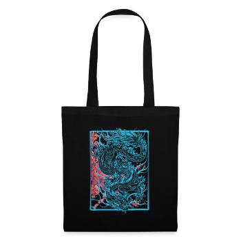 Japanese Dragon Cherry Blossoms Sakura Dragon - Tote Bag - black - Front
