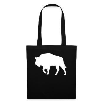 Bison Wisent Waldtiere Tierliebhaber Geschenk - Stoffbeutel - Schwarz - Vorne