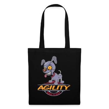 AGILITY HUND, HUNDESPORT MOTIV FÜR HUNDE FAN - Stoffbeutel - Schwarz - Vorne