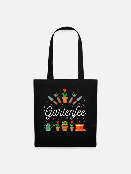 Gartenfee Gärtnerin Kleingarten Gartenprinzessin G - Stoffbeutel - Schwarz