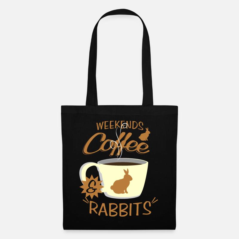 Weekend Rabbit Coffee - Tote Bag - black