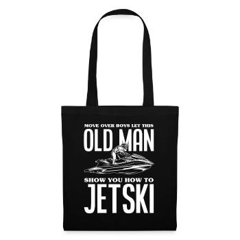 Jet Ski Old Man Gift - Tote Bag - black - Front