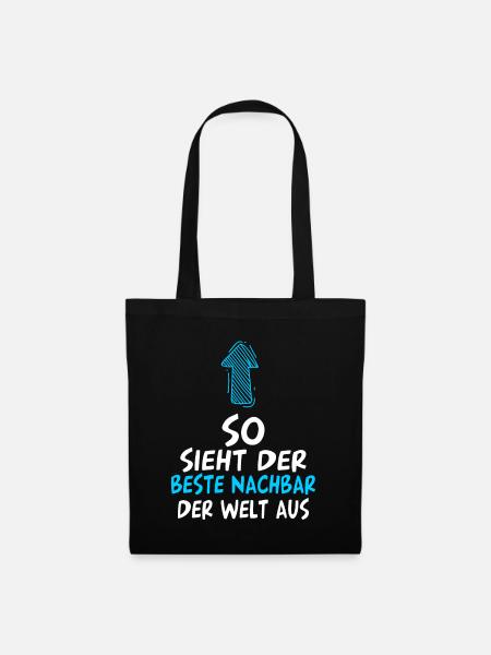 Bester Nachbar - Stoffbeutel - Schwarz