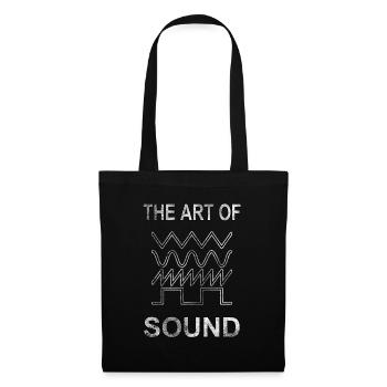 Art of sound, synths waveforms techno analog music - Tote Bag - black - Front