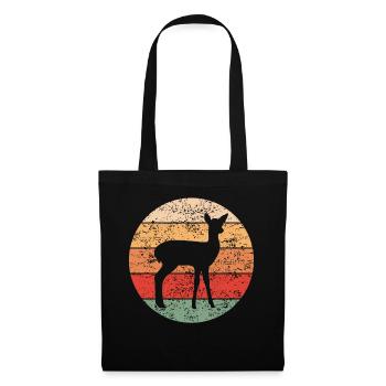 Deer Deer Retro Forest Animals Animal Lover Gift - Tote Bag - black - Front