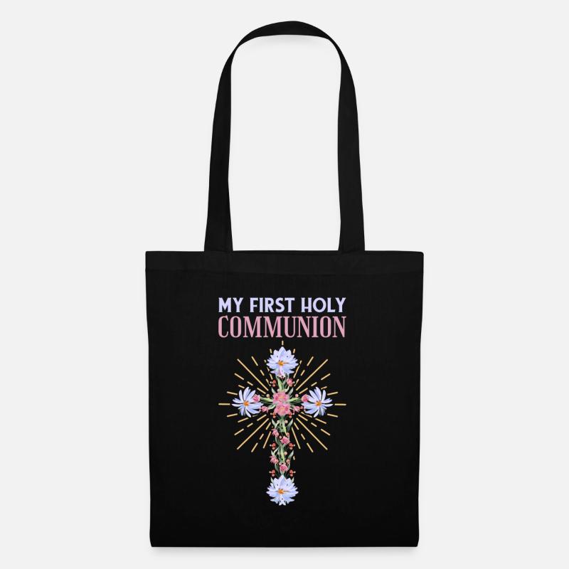 Holy Communion Eucharist First Communion - Tote Bag - black
