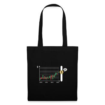 Kryptowährungshändler Crypto Coin Btc Graph - Stoffbeutel - Schwarz - Vorne