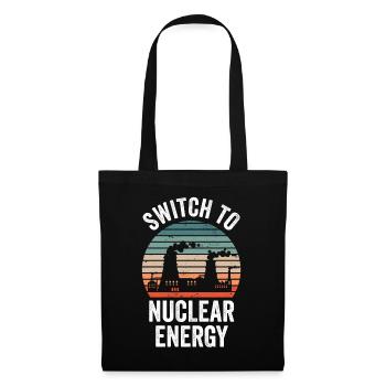 Umstieg Auf Kernenergie Kernkraft Atomkraft - Stoffbeutel - Schwarz - Vorne