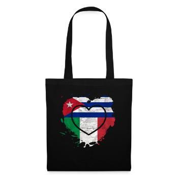 Cuban Italian Heart Cuba y Italia Amor - Tote Bag - black - Front
