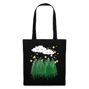 Amoureux de la nature Ciel étoilé Nature Night Dream - Sac en tissu - noir - Devant