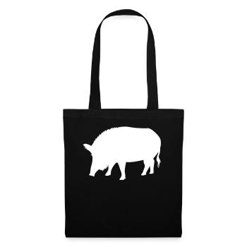 Sanglier Forêt Animaux Amoureux des animaux Cadeau - Sac en tissu - noir - Devant