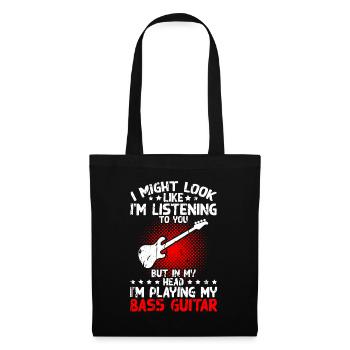 Musiciens Musique Guitariste Musique Bassiste Bassiste - Sac en tissu - noir - Devant