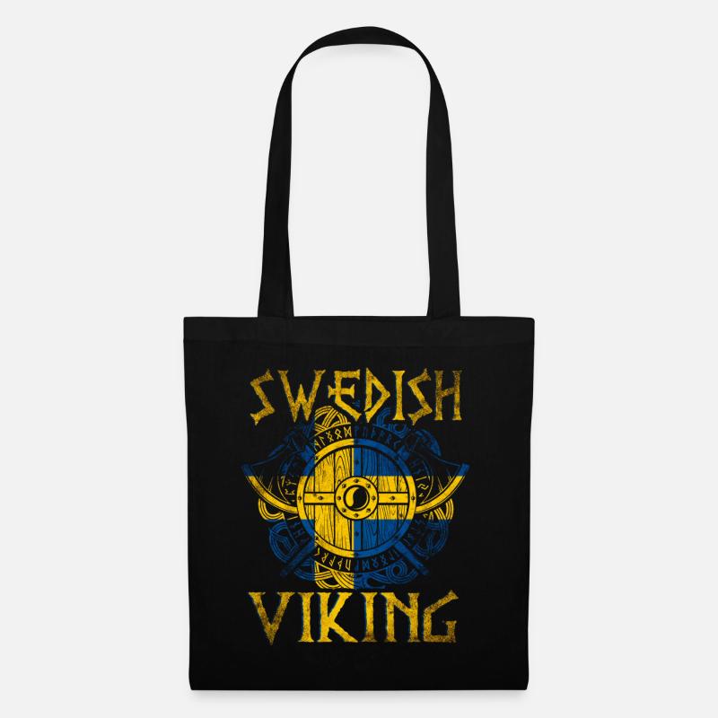 Schwedischer Wikinger - Stoffbeutel - Schwarz