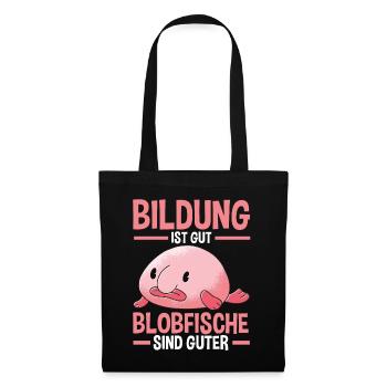 Blobfisch - Stoffbeutel - Schwarz - Vorne