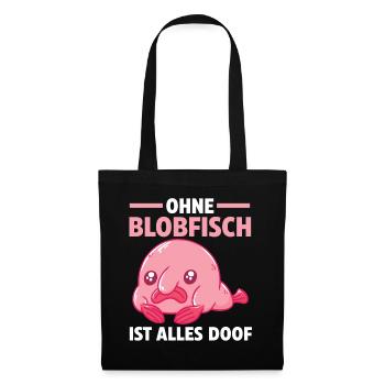 Blobfisch - Stoffbeutel - Schwarz - Vorne